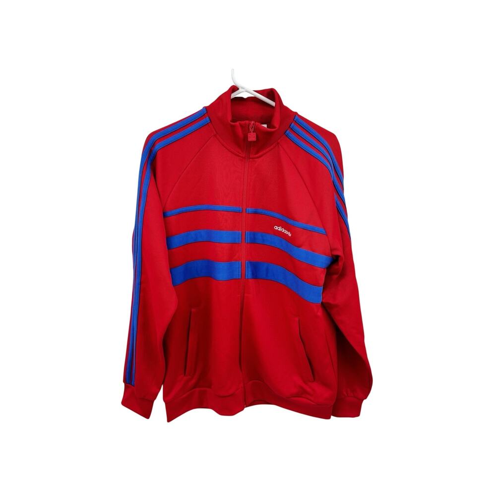 adidas Originals Men's First Track Jacket Better Scarlet Red Blue Large IX9623